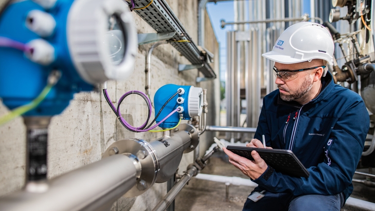Endress+Hauser en la planta de un cliente.