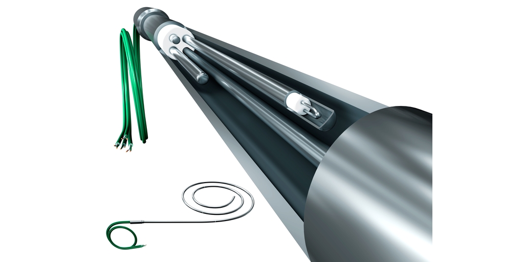 Una sonda de cable con termopar fiable y resistente para un perfilado de temperaturas de precisión en aplicaciones en refinerías iTHERMSonda multipunto de cable tipo termopar ProfileSens TS901 para el mapeado de temperaturas