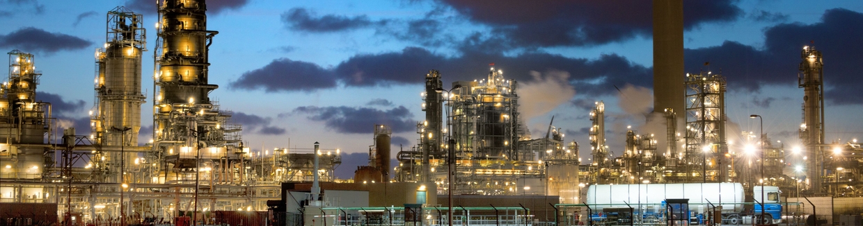 Planta química donde la protección contra explosiones es importante